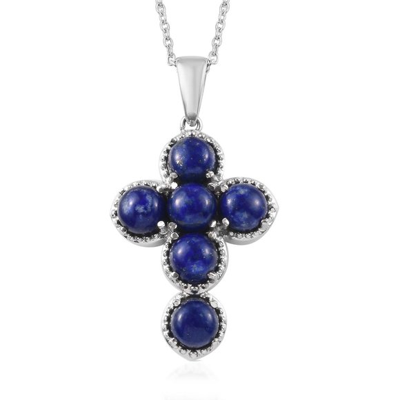 Jewelry - Sold Necklace Lapis Lazuli Cross